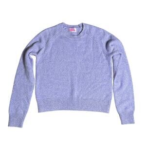 From Future 100% Cashmere Cropped Crewneck Sweater Lavender Lilac GCS Certified